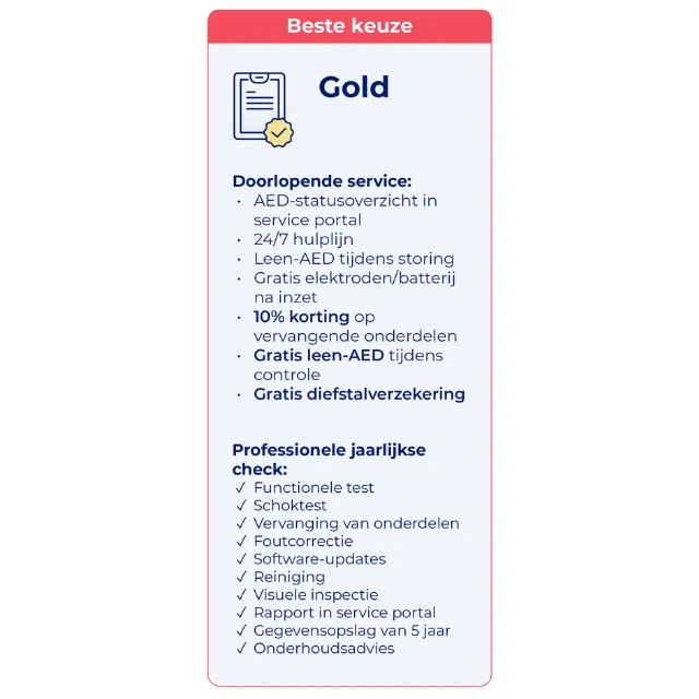 Service tabel Gold