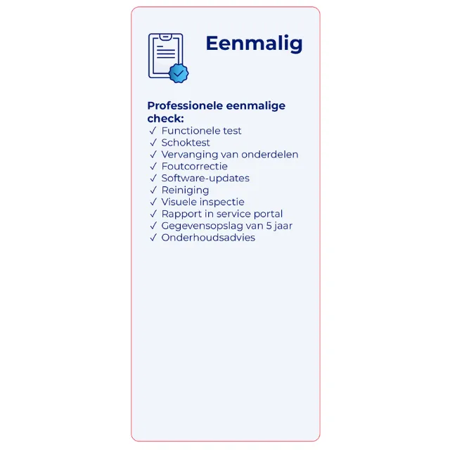 Service tabel Eenmalig