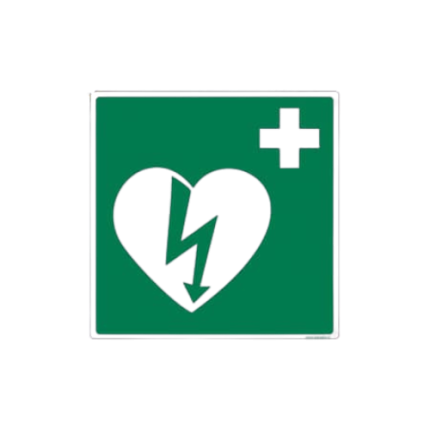 Bordje AED pictogram vierkant (20x20cm)